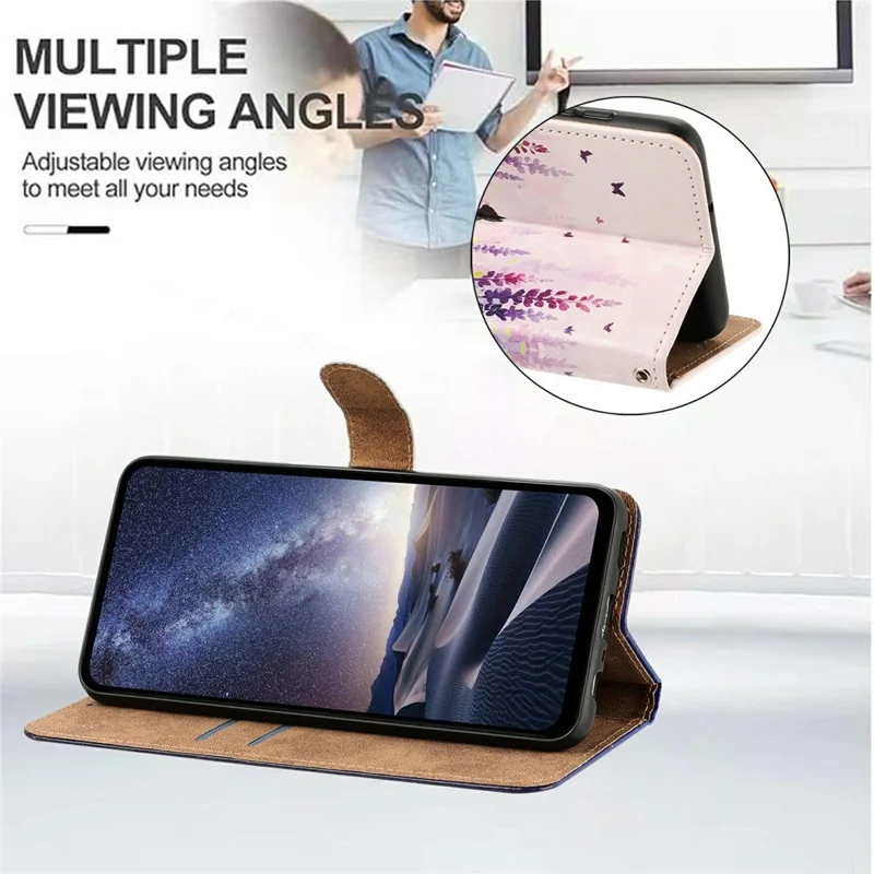For Samsung Galaxy S26+ Case Pattern Printed Wallet Flip Stand PU Leather Phone Cover with Wrist Strap - Colorful Cat