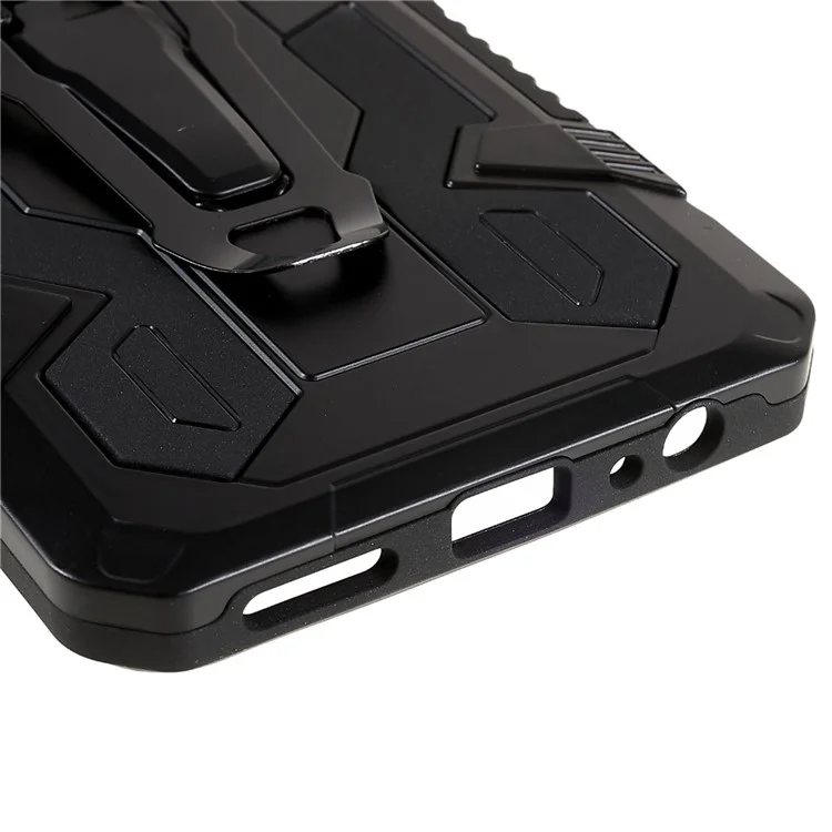 Per Infinix Note 10 Pro Cover Custodia Telefonica con Clip da Cintura Supporto - Nero