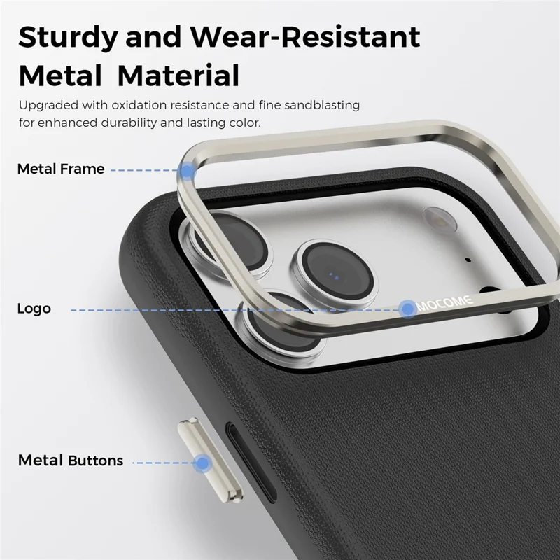 For iPhone 18 Pro Max Case Kompatibel med MagSafe Fint Gittermønster Læder Bagplade Telefonbeskyttelse med Aftagelig Kortholder - Sort
