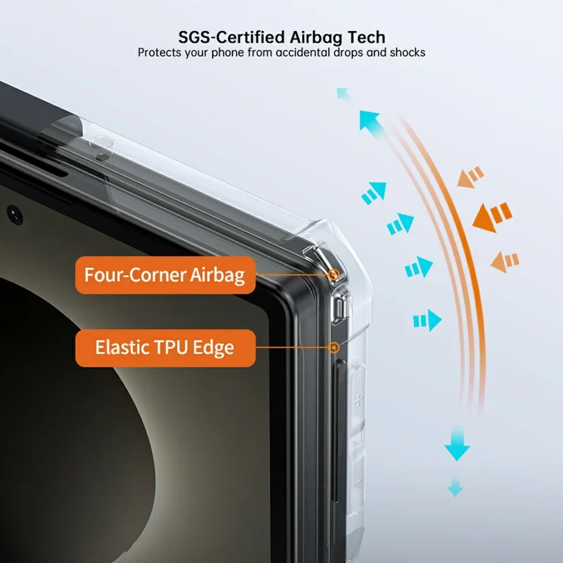 For Samsung Galaxy Z Fold8 Magnetic Case TPU + PC Folding Hinge Shockproof Phone Cover - Black