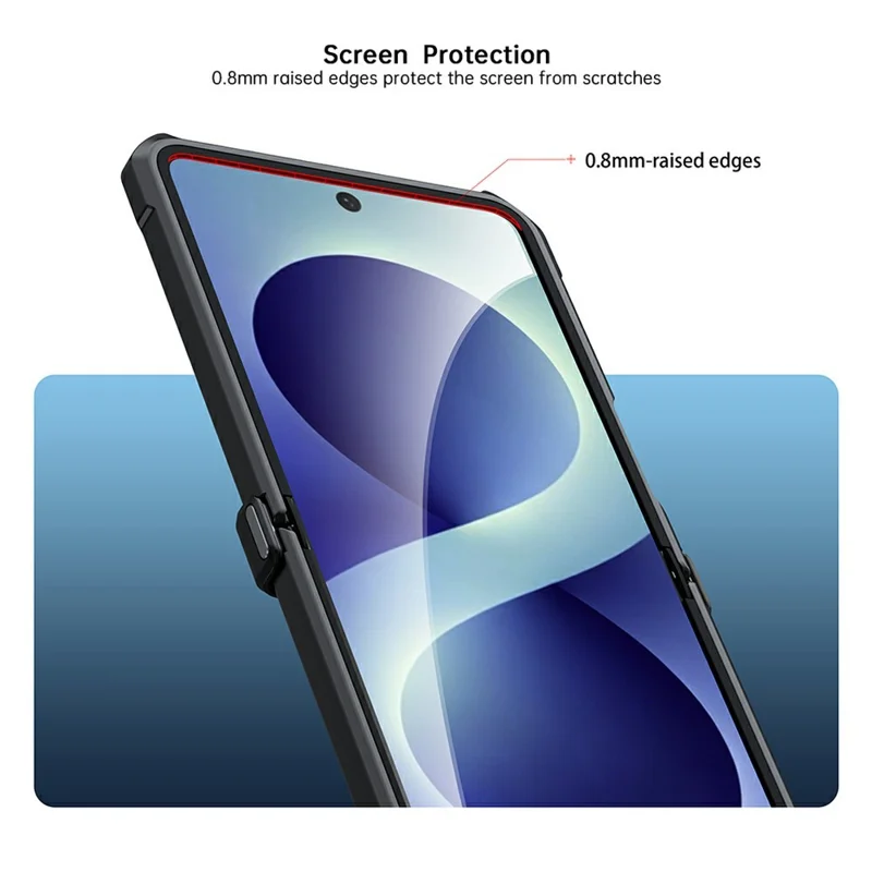 For Samsung Galaxy Z Flip8 Magnetic Case TPU + PC Folding Hinge Shockproof Phone Cover - Black