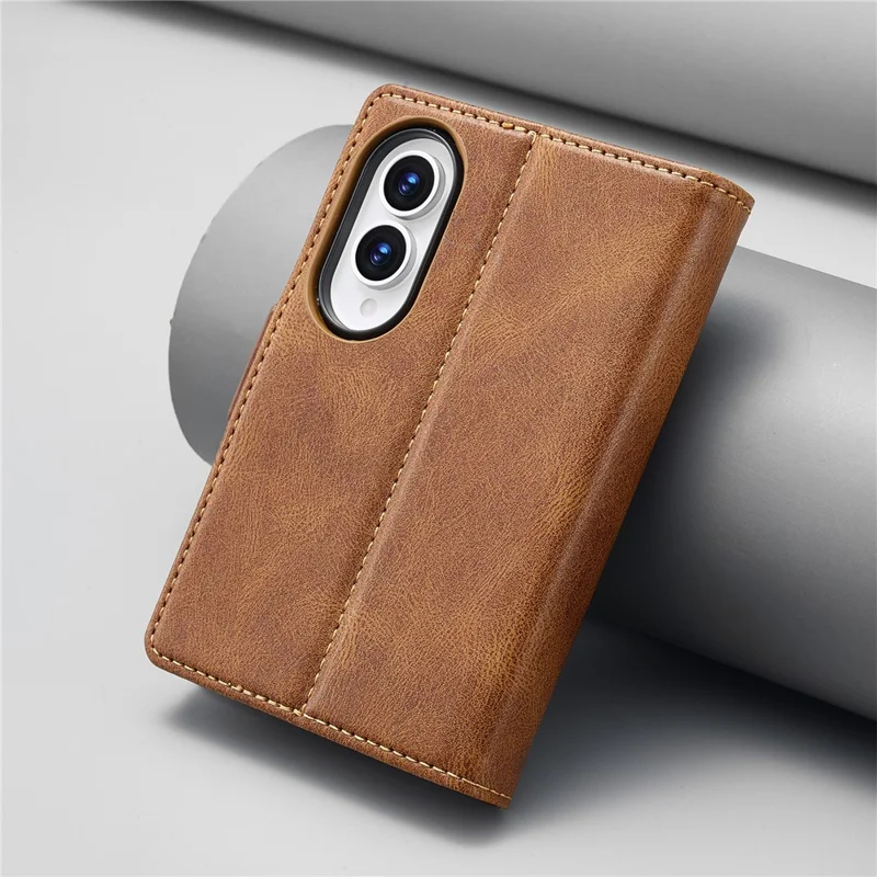 LC.IMEEKE For Samsung Galaxy Z Fold8 Leather Case RFID Blocking Card Slots Phone Cover - Brown