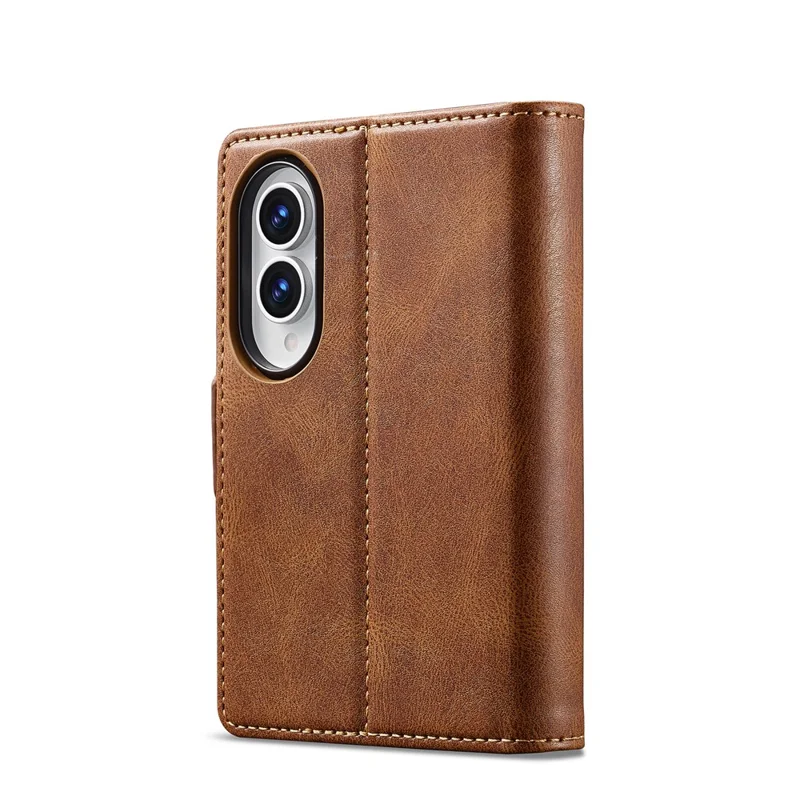 LC.IMEEKE For Samsung Galaxy Z Fold8 Leather Case RFID Blocking Card Slots Phone Cover - Brown
