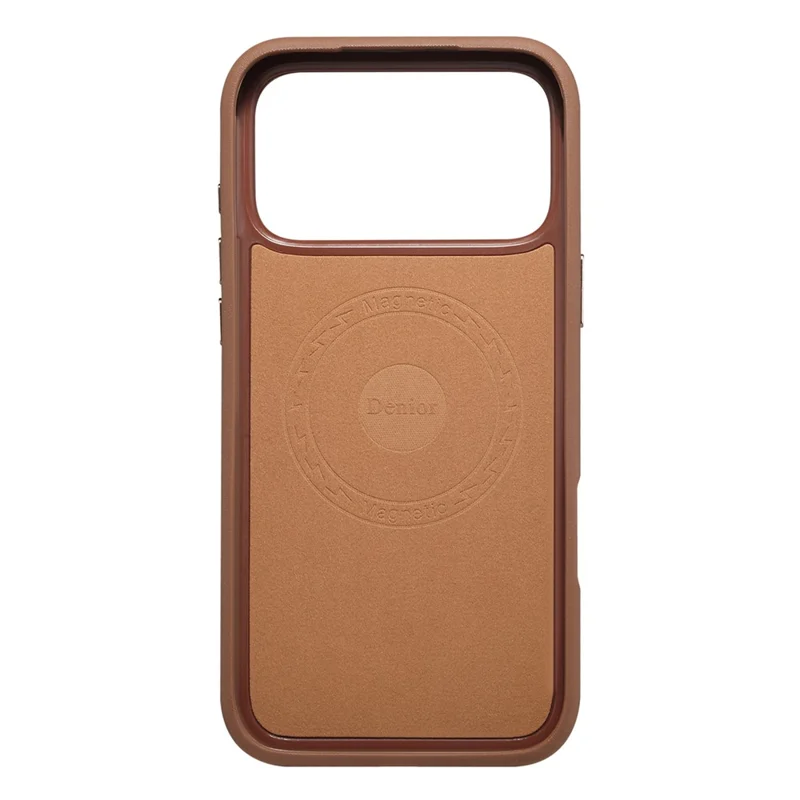 DENIOR for iPhone 18 Pro Max / 17 Pro Max Magnetic Case Retro Aesthetic Design Cork + Leather + TPU Shockproof Phone Cover - Blue