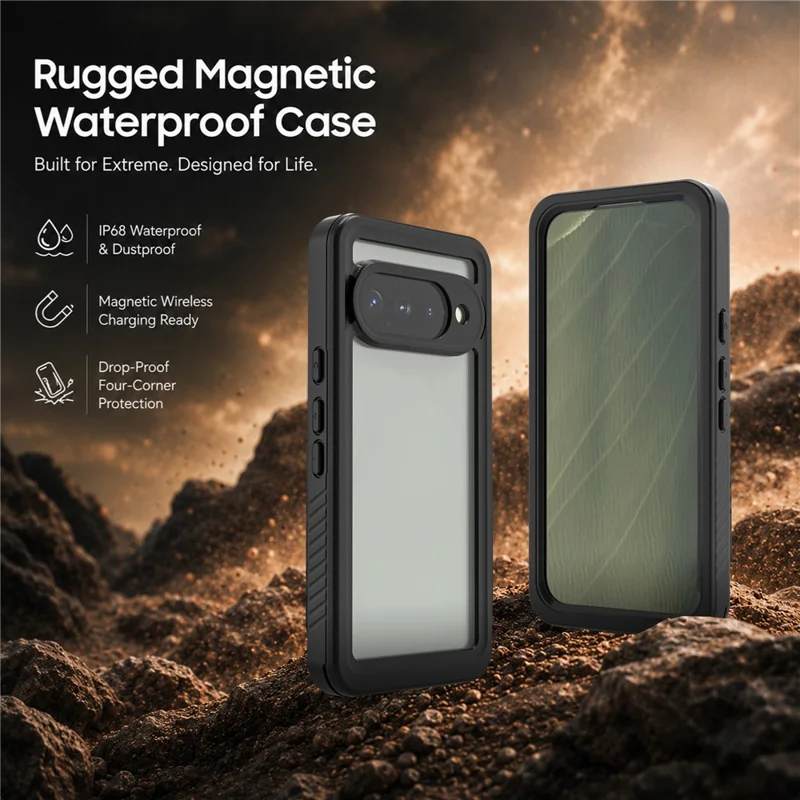 REDPEPPER FS Series For Google Pixel 11 Waterproof Case IP68 Shockproof Phone Cover - Black