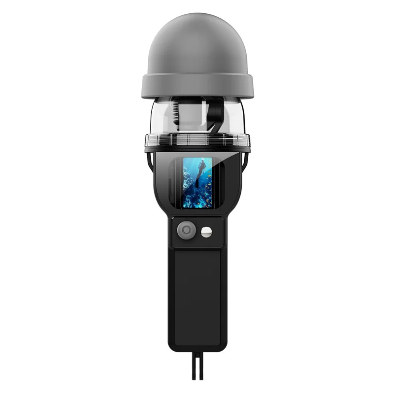 For DJI Osmo Pocket 3 Waterproof Case 30m Depth Underwater Joystick Control HD Clear Shooting Cover - Black