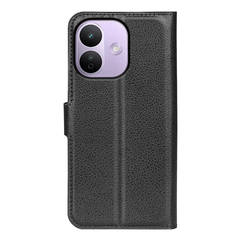 For Xiaomi Redmi Note 17 Pro Max 5G / Note 17 Pro+ 5G Case Wallet Stand Litchi Texture Shockproof Leather Phone Cover - Black