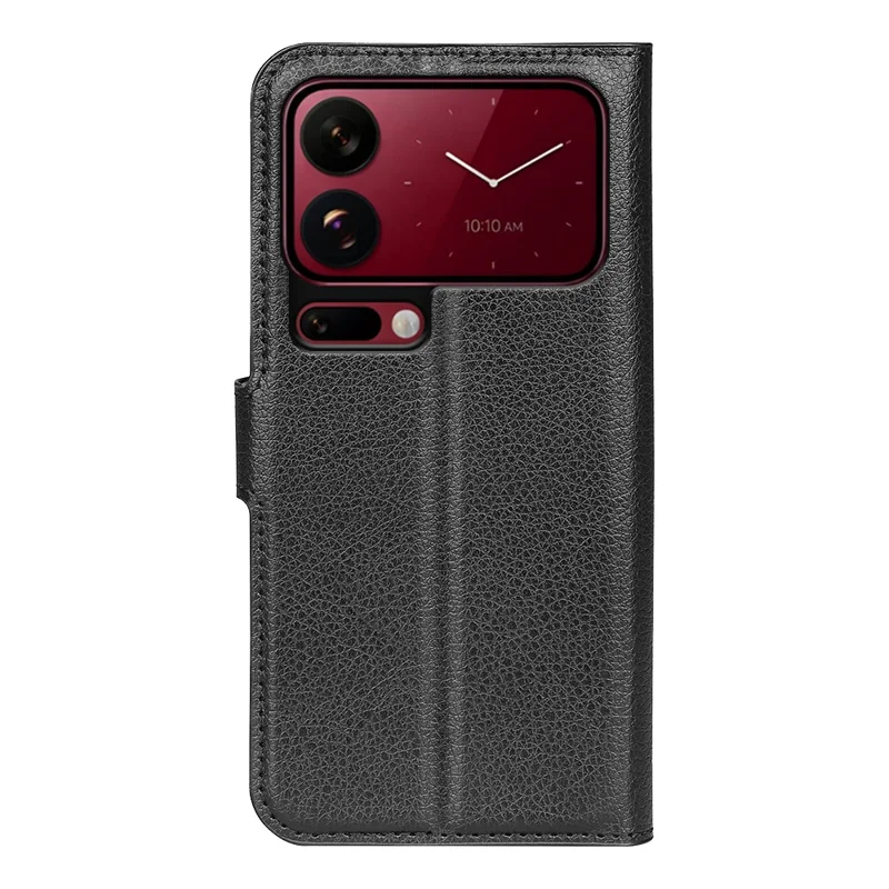 Til Xiaomi 18 Pro Max Skånløsning Med Wallet Ståplads Løgstruktur Stødfast Læder Telefonbeskyttelse - Sort