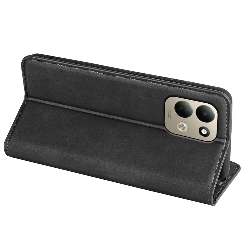 For Xiaomi Poco C95 Pro Case Skin Touch Leather Wallet Phone Cover - Black
