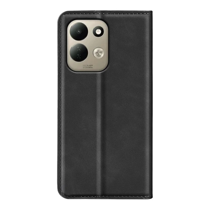 For Xiaomi Poco C95 Pro Case Skin Touch Leather Wallet Phone Cover - Black