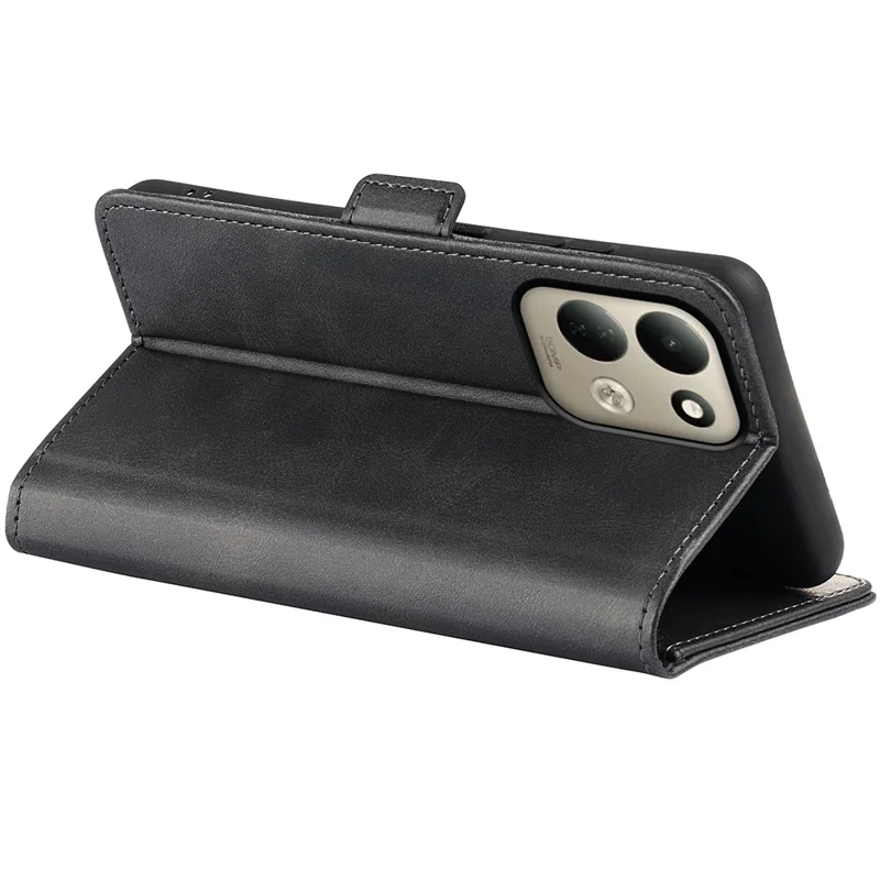 For Xiaomi Poco C95 Pro Case Calf Texture Leather Wallet Phone Cover - Black
