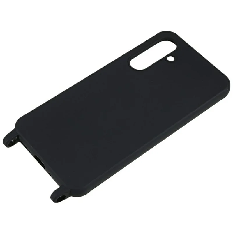 For Samsung Galaxy A34 5G Case TPU Soft Shockproof Phone Cover with Adjustable Lanyard - Black