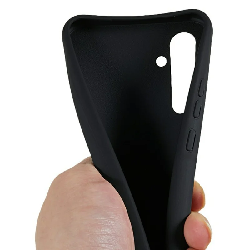 For Samsung Galaxy A34 5G Case TPU Soft Shockproof Phone Cover with Adjustable Lanyard - Black