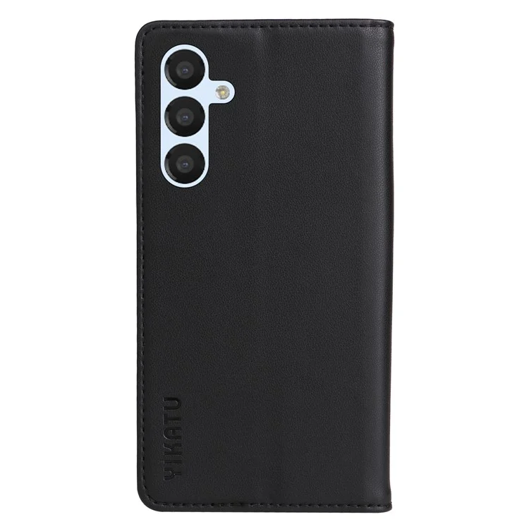 YIKATU For Samsung Galaxy A54 5G YK- 001 Anti-fall PU Leather Flip Wallet Case Strong Magnetic Auto-absorbed Stand Anti-scratch Phone Cover - Black