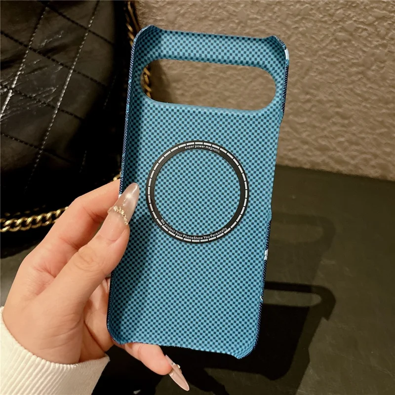 For Google Pixel 11 Pro XL Magnetic Case Water Transfer Printing Wave Pattern Shockproof PC Phone Cover - Orange