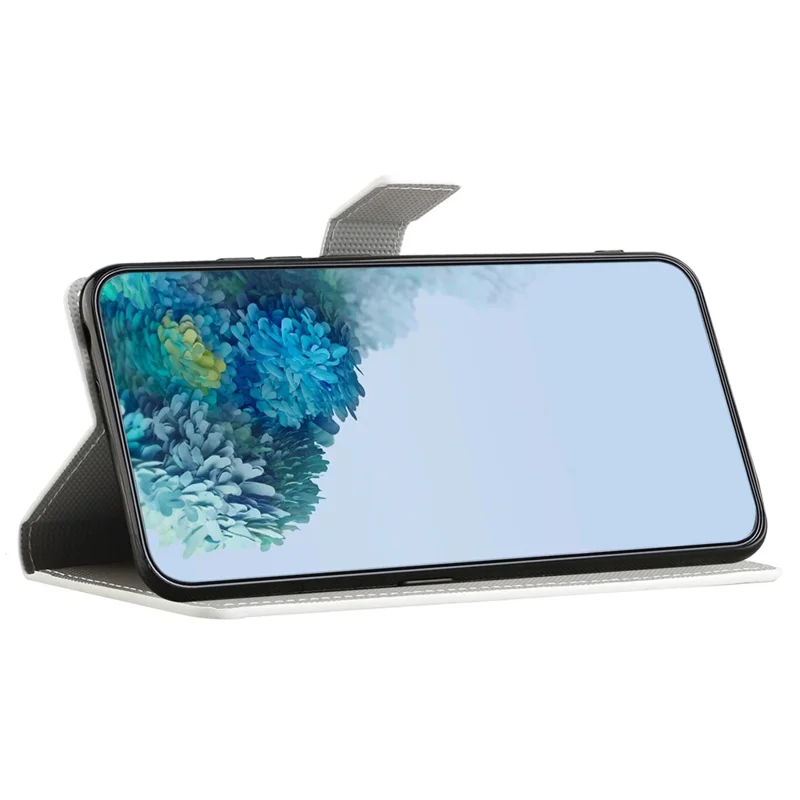 For Samsung Galaxy A34 5G Pattern Printing PU Leather Cover Stand Magnetic Closure Flip Wallet Phone Case - Jelly Fish