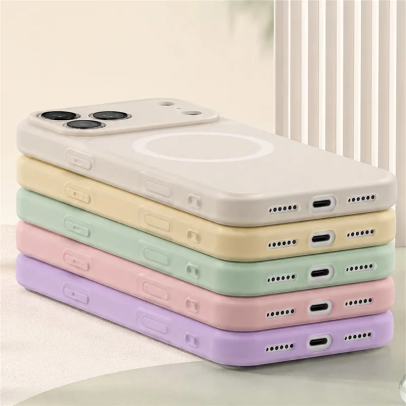 For iPhone 17 Pro Case Compatible with MagSafe Hybrid Design PC + TPU Protective Phone Cover - Green