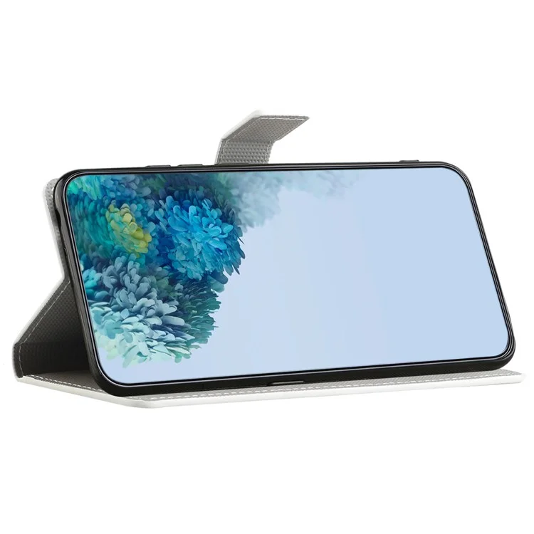 For Samsung Galaxy A54 5G PU Leather Pattern Printing Phone Cover Magnetic Closure Flip Stand Wallet Folio Case - Jelly Fish