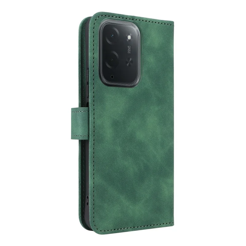 For Xiaomi Poco C95 Pro Leather Case Skin Feel Anti Drop Wallet Stand Flip Phone Cover - Green