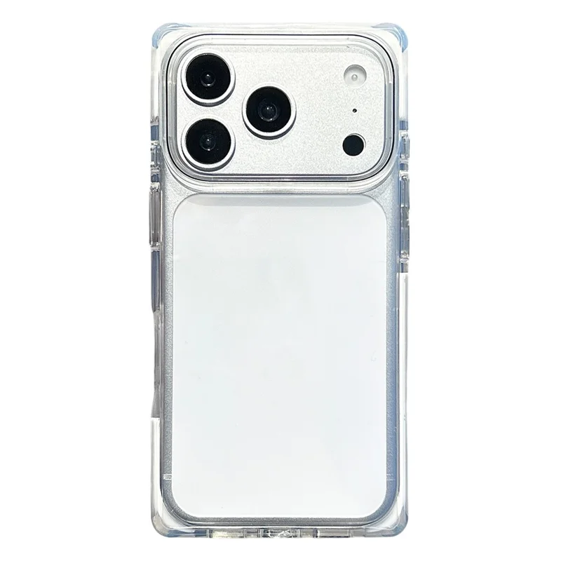 Coque pour iPhone 18 Pro Max / 17 Pro Max, coque transparente en TPU renforcée aux coins, antichoc - Blanc