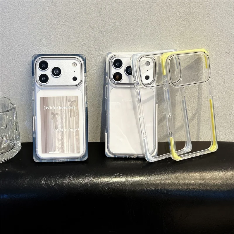 Coque pour iPhone 18 Pro Max / 17 Pro Max, coque transparente en TPU renforcée aux coins, antichoc - Blanc