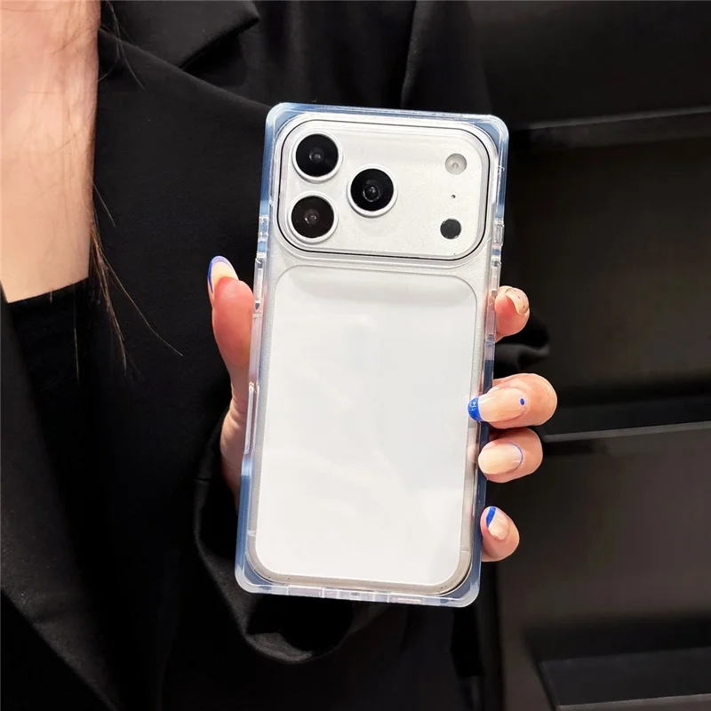 Coque pour iPhone 18 Pro Max / 17 Pro Max, coque transparente en TPU renforcée aux coins, antichoc - Blanc