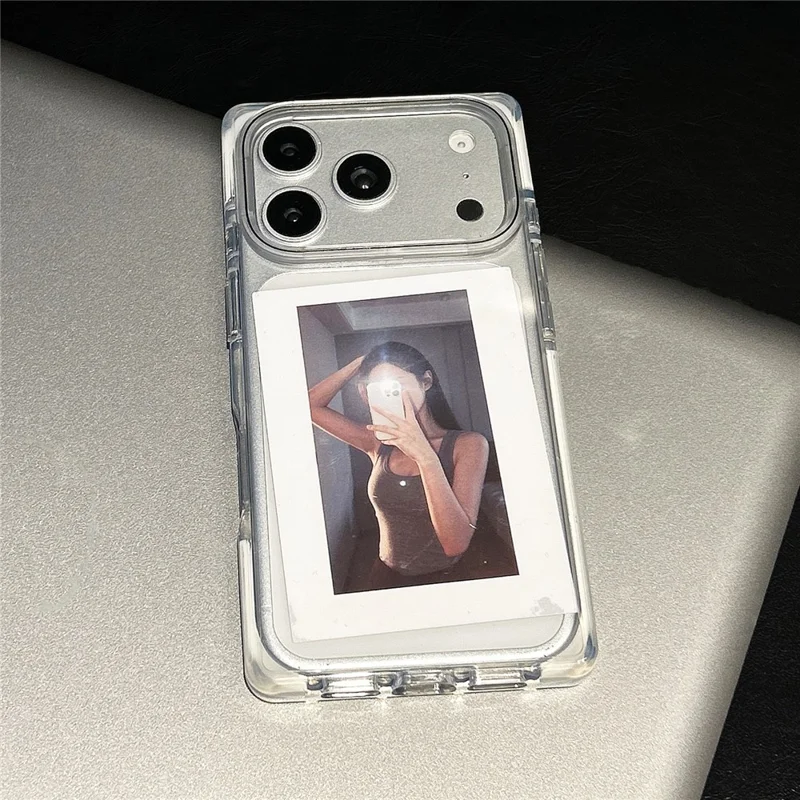 Coque pour iPhone 18 Pro Max / 17 Pro Max, coque transparente en TPU renforcée aux coins, antichoc - Blanc