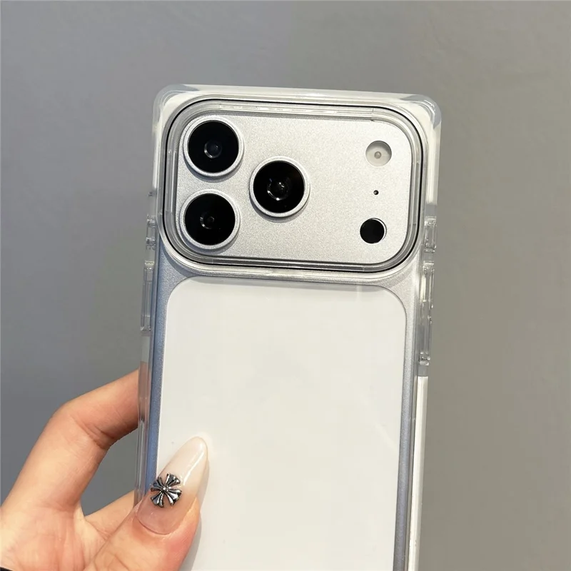 Coque pour iPhone 18 Pro Max / 17 Pro Max, coque transparente en TPU renforcée aux coins, antichoc - Blanc