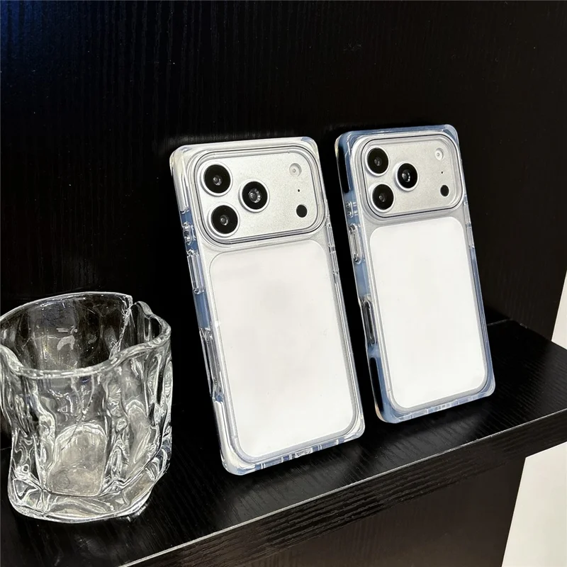 Coque pour iPhone 18 Pro Max / 17 Pro Max, coque transparente en TPU renforcée aux coins, antichoc - Blanc