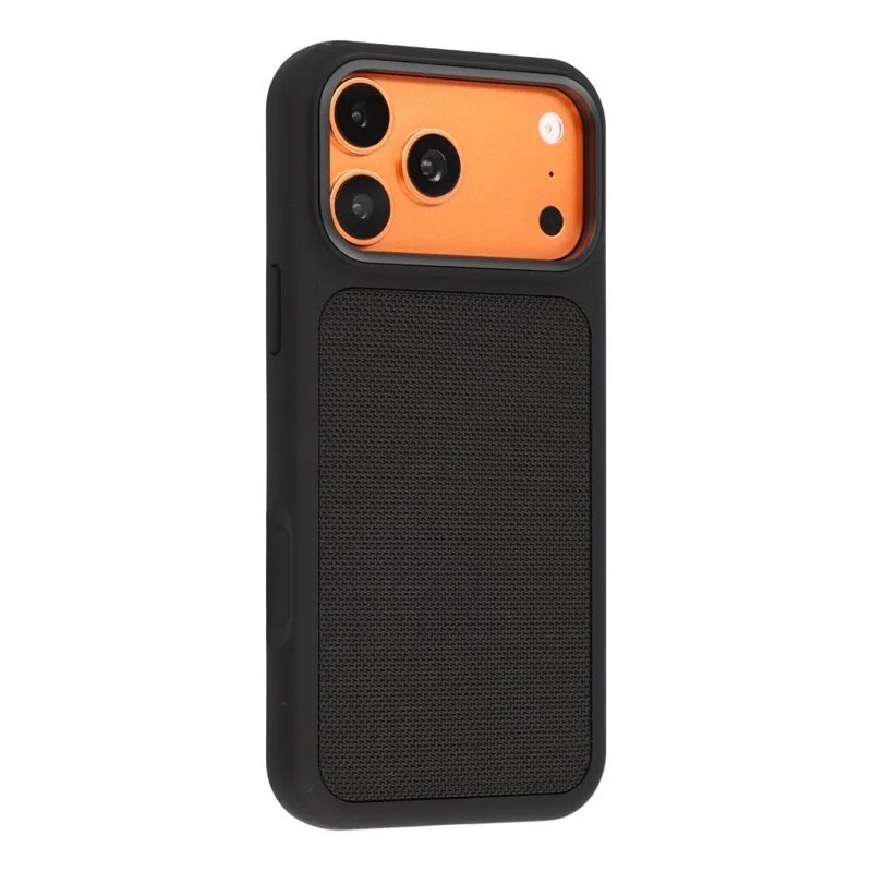X-LEVEL for iPhone 18 Pro Max / 17 Pro Max Magnetic Case Silicone + Tech Fabric Shockproof Anti-Scratch Phone Cover - Black