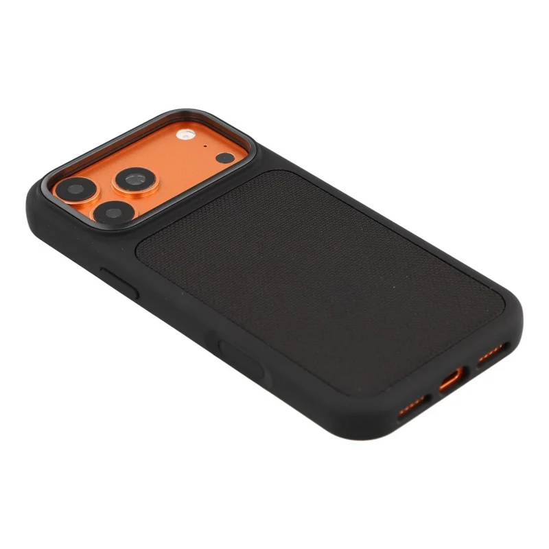 X-LEVEL for iPhone 18 Pro Max / 17 Pro Max Magnetic Case Silicone + Tech Fabric Shockproof Anti-Scratch Phone Cover - Black