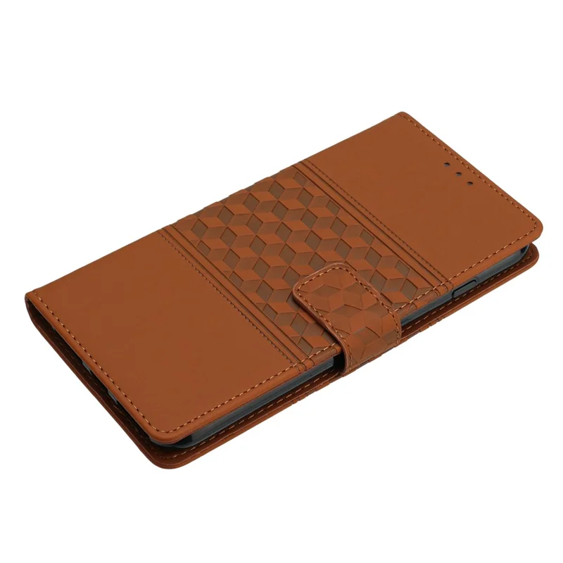 Anti-scratch Cell Phone Case For Xiaomi Redmi A1 4G / A2 4G Stand Wallet PU Leather Skin-friendly Imprinted Pattern Retro Phone Cover with Strap - Brown