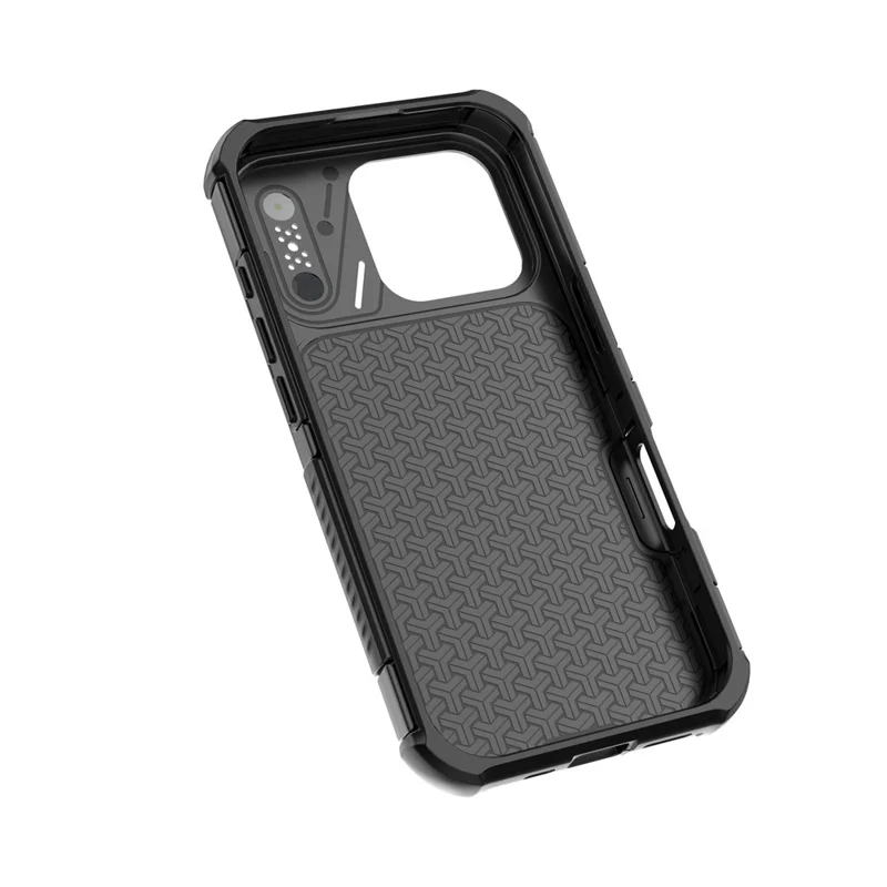 For iPhone 13 Pro Magnetic Case Carbon Fiber Texture PC + TPU Corner Protection Phone Cover - Black