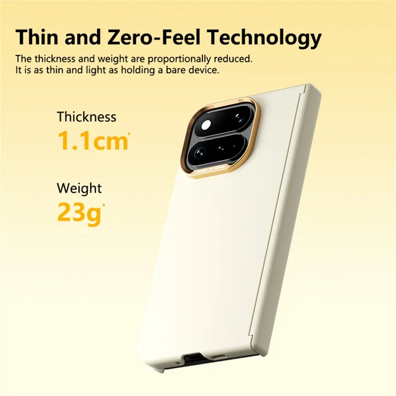 ABEEL for Google Pixel 11 Pro Fold Magnetic Case Liquid Silicone Skin Feel PC Phone Cover - Yellow