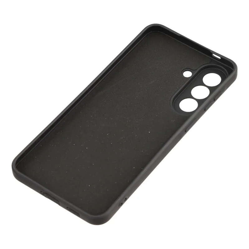 For Samsung Galaxy S26 FE Case TPU Back Soft Anti-Scratch Fiber Lining Phone Cover - Black - 5