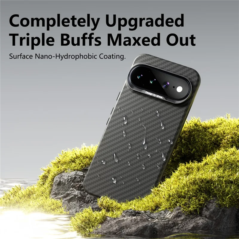 ABEEl for Google Pixel 11 Pro Magnetic Case PC + TPU Ultra Thin Minimalist Phone Cover - Carbon Fiber Texture