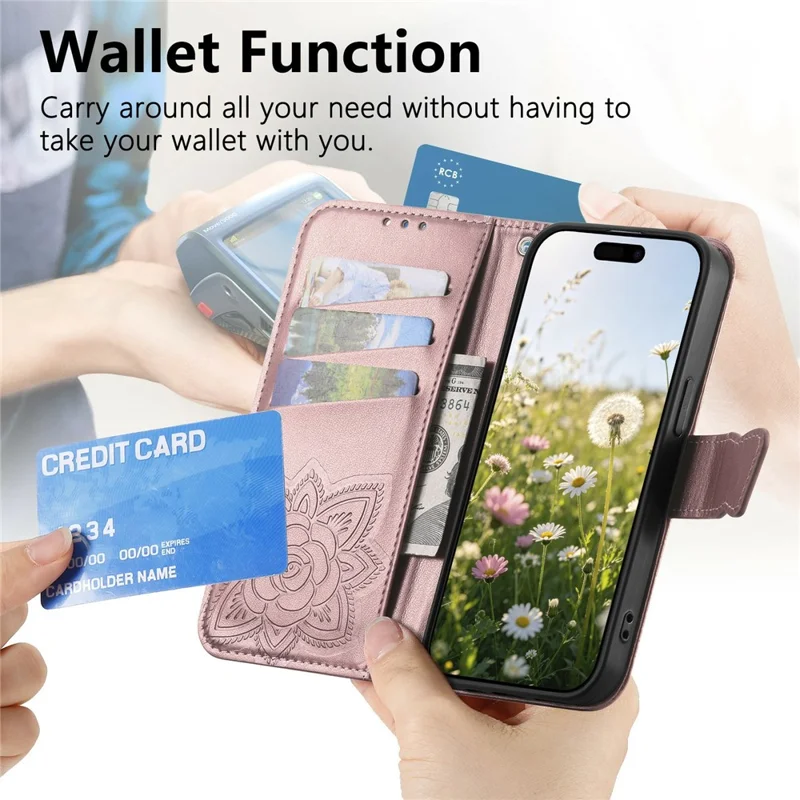For ZTE nubia S2 Case with Strap Butterfly Pattern PU Leather Wallet Phone Cover - Rose Gold