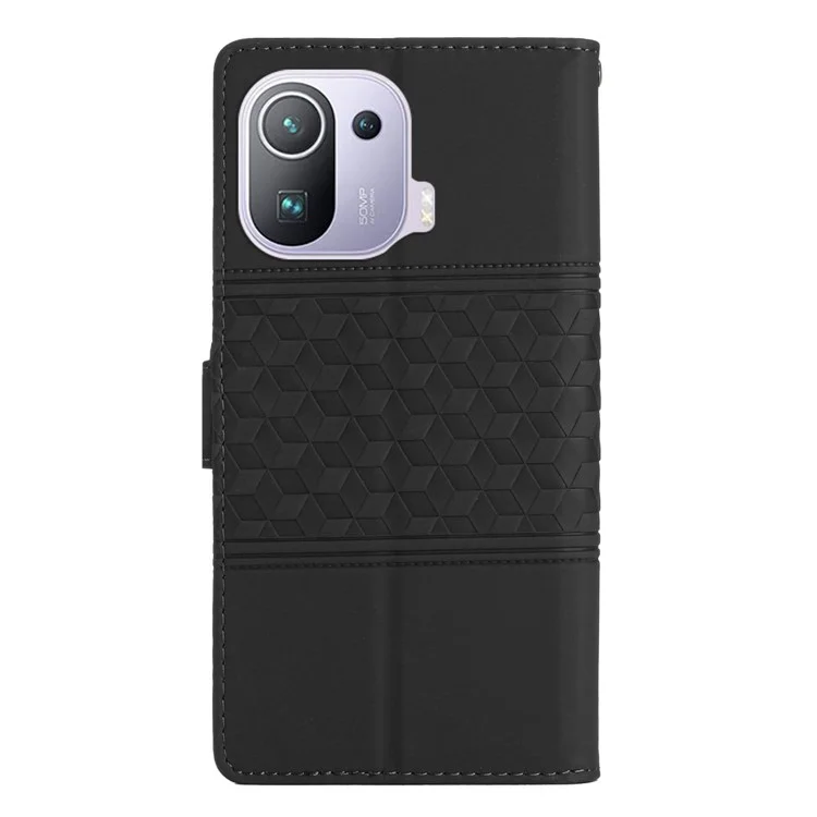 Para Xiaomi Mi 11 Pro PU PU Capel Celo Cape - Preto