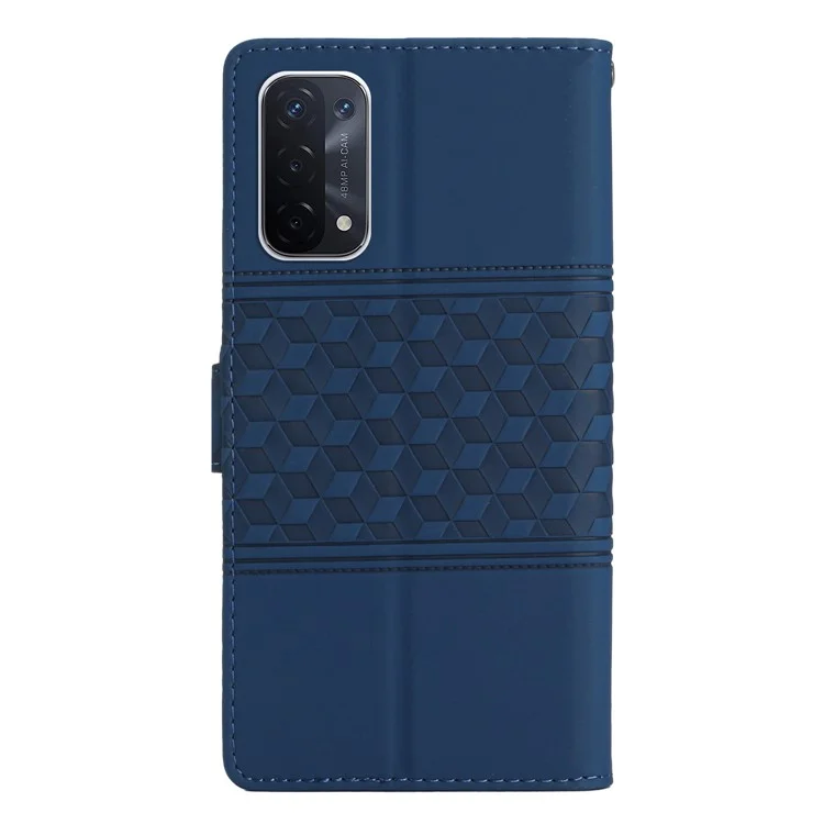 Coperchio Telefonico Per Oppo A74 5G / A54 5G / A93 5G, Portafoglio Per la Sensazione Della Pelle Retro Stand Stand in Pelle Custodia Per Telefono Cellulare - Blu