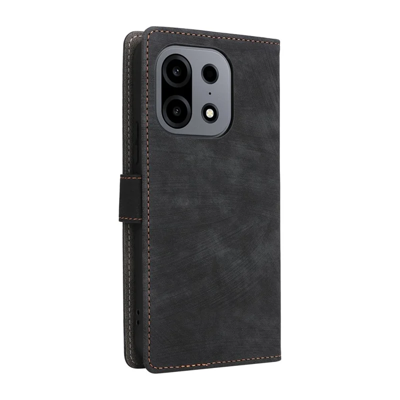 For OnePlus Turbo 6X Pro 5G Wallet Case RFID Blocking PU Leather Phone Cover Stand with Strap - Black