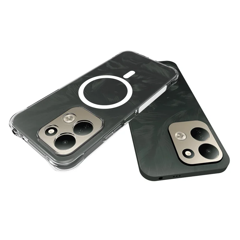 For Xiaomi Redmi 17 4G / 5G Magnetic Case TPU Anti-drop Phone Back Cover - Transparent