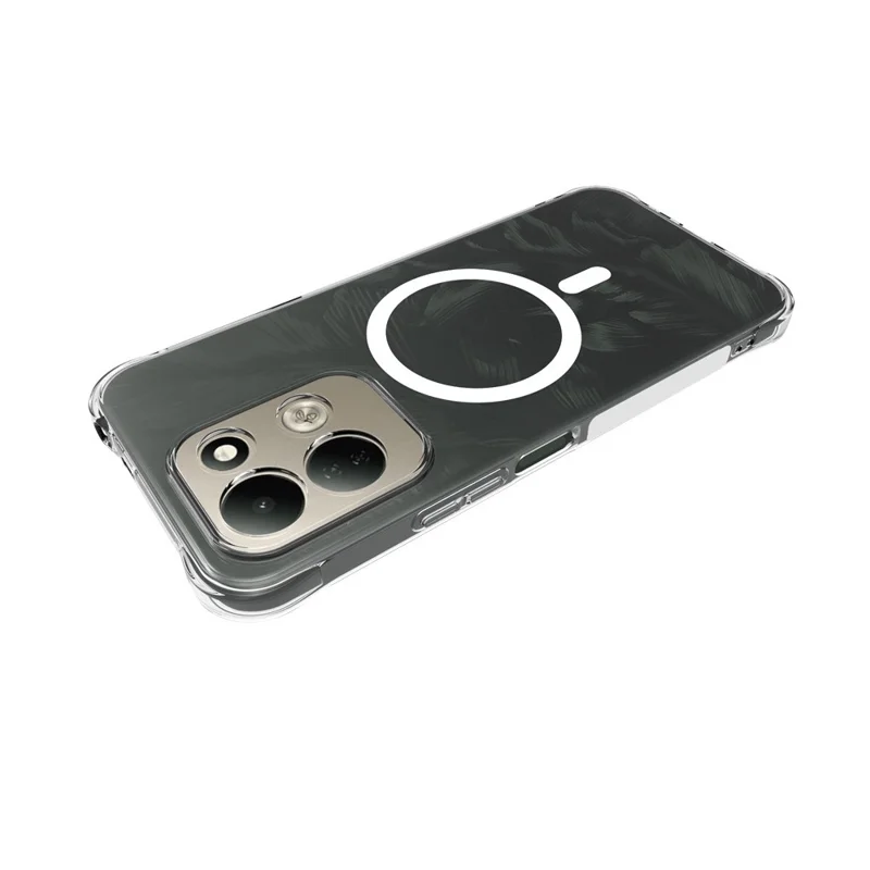 For Xiaomi Redmi 17 4G / 5G Magnetic Case TPU Anti-drop Phone Back Cover - Transparent