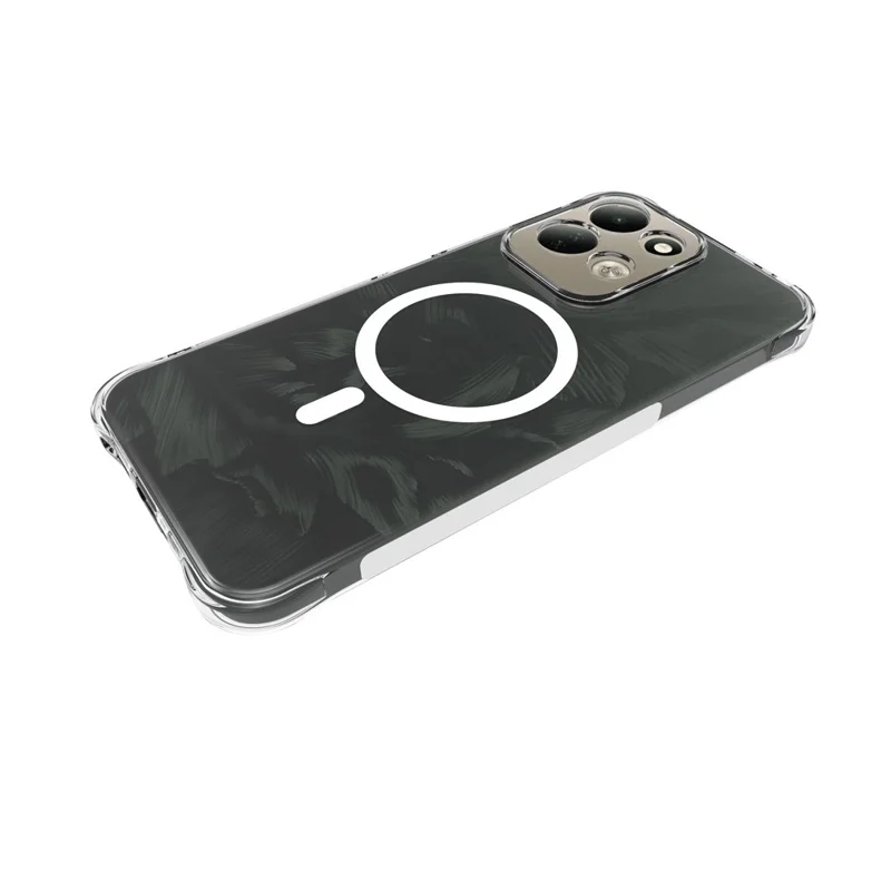 For Xiaomi Redmi 17 4G / 5G Magnetic Case TPU Anti-drop Phone Back Cover - Transparent
