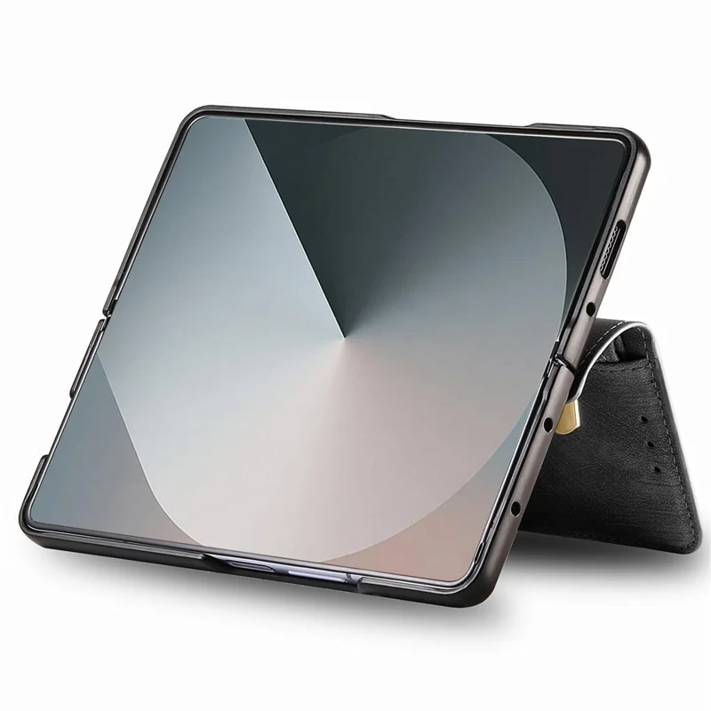 For Samsung Galaxy Z Fold8 Ultra Magnetic Case PU Leather Zipper Wallet RFID Blocking Protective Cover - Black