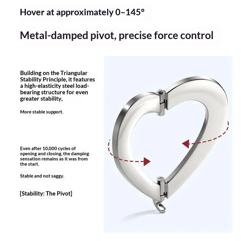 For iPhone 17 Pro Case Heart-Shaped Kickstand Liquid Silicone Coated PC Phone Cover - White