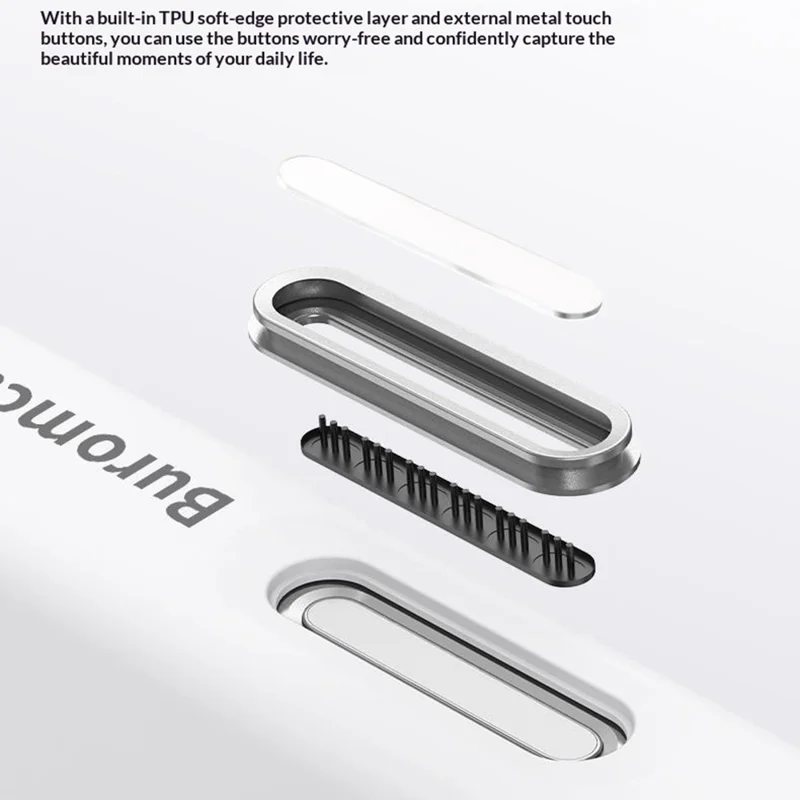 Coque pour iPhone 18 Pro Max avec trépied en forme de cœur, revêtement en silicone liquide et coque rigide en PC - Blanc