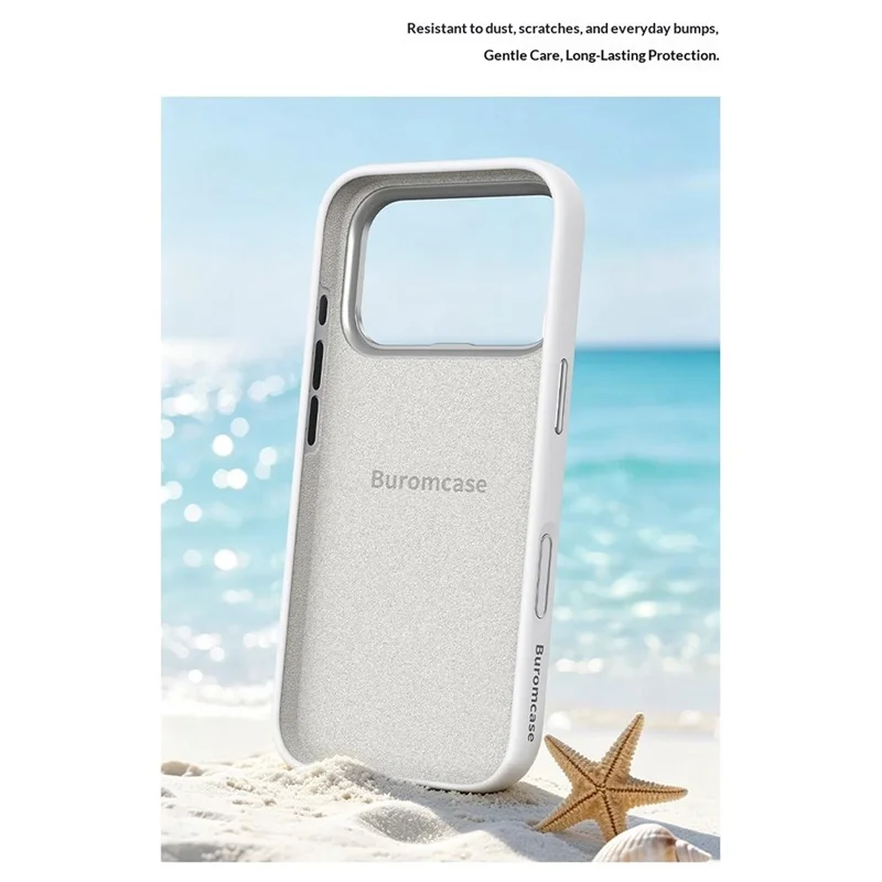 Coque pour iPhone 18 Pro Max avec trépied en forme de cœur, revêtement en silicone liquide et coque rigide en PC - Blanc