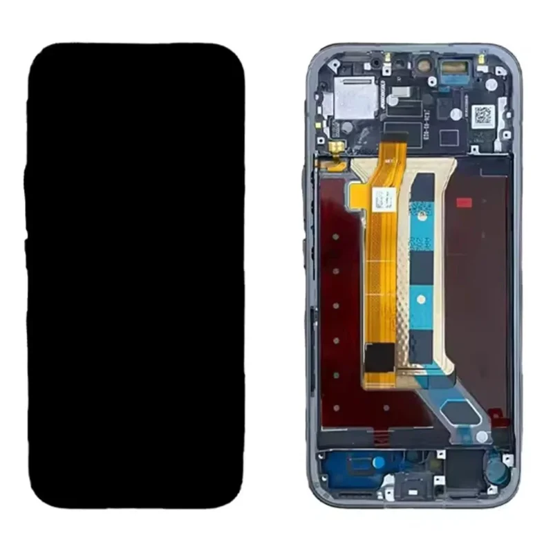 For Honor 600 Lite 5G OEM Grade S AMOLED Screen and Digitizer Assembly + Frame (without Logo) - Black