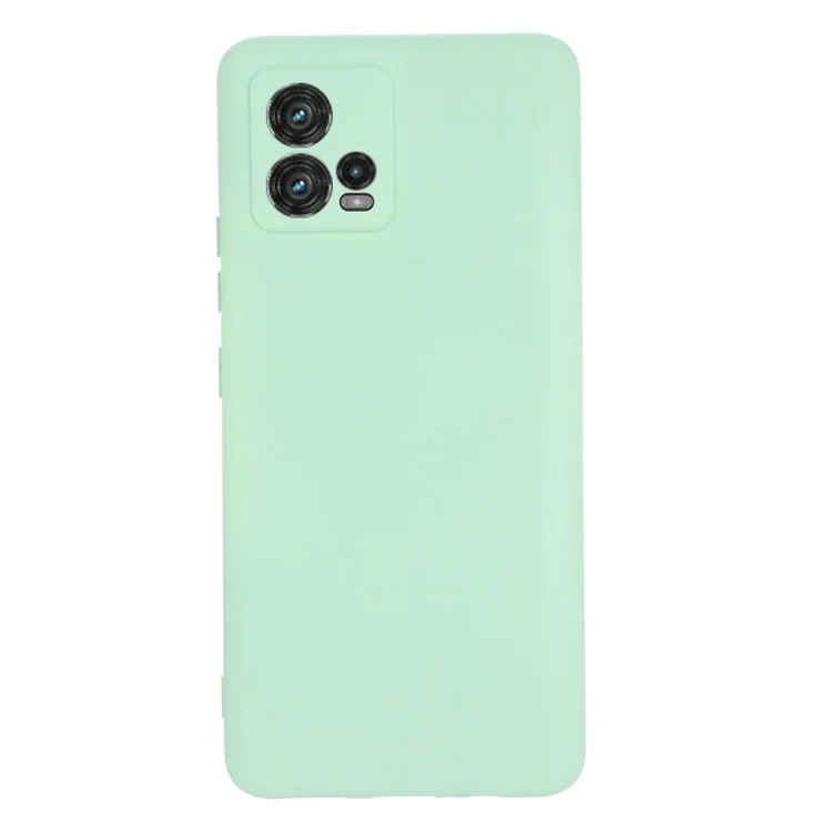 Чехол для телефона Motorola Moto G72 4G, защита от столкновений, жидкий силикон + мягная подкладка, защитная задняя крышка со шнурком - зеленый