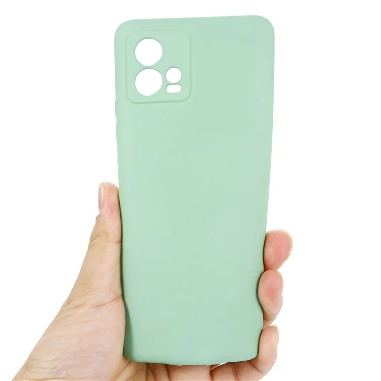 Чехол для телефона Motorola Moto G72 4G, защита от столкновений, жидкий силикон + мягная подкладка, защитная задняя крышка со шнурком - зеленый